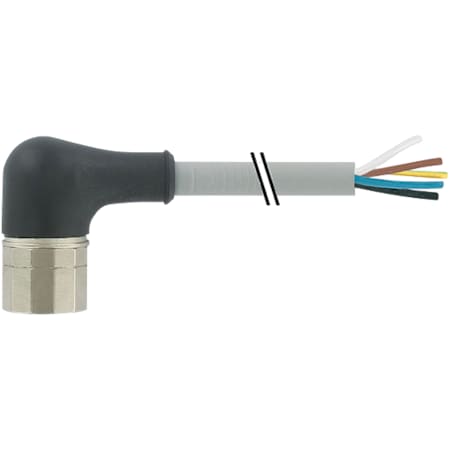 Murrelektronik M12 male 0 Degree / M12 female 0 Degree, PUR 4x0.34 bk UL/CSA 5m 7000-23151-3620500